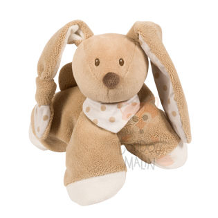  cappuccino peluche lapin mokka beige marron bandana 